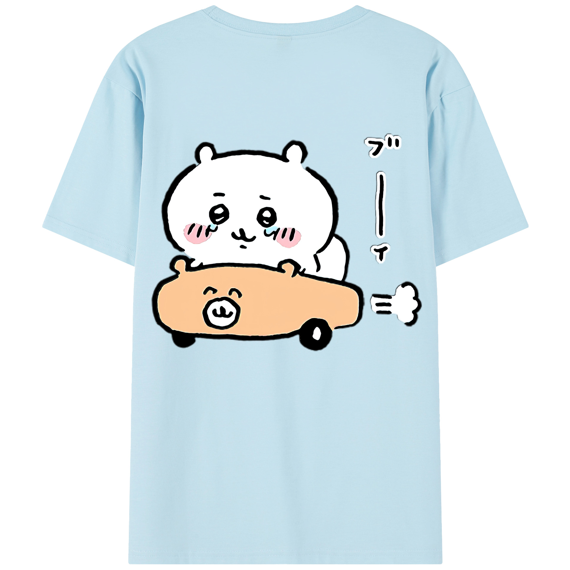 （画像用） ちいかわ ちいかわ Chii-kawa chiikawa 綿100％半袖Tシャツ（背面プリント）
